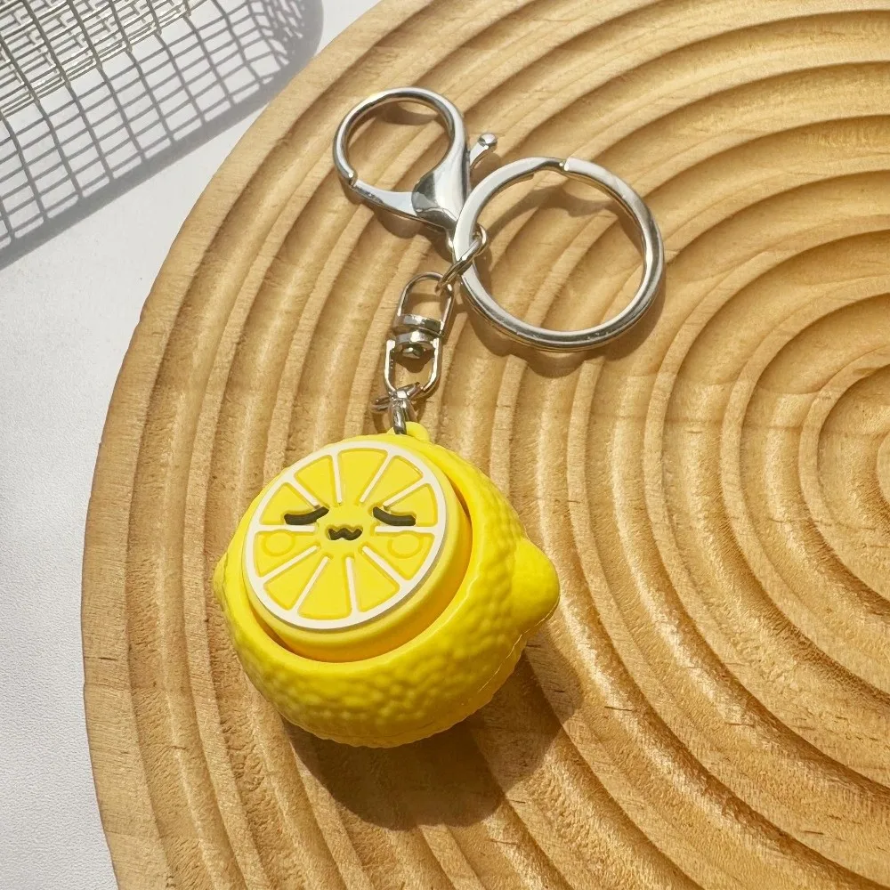 Anti-Stress Simulated Fruit Keychain Button Key Cap Hanging Ornament Fidget Keychain Silicone Clicker Pendant Bag Charm