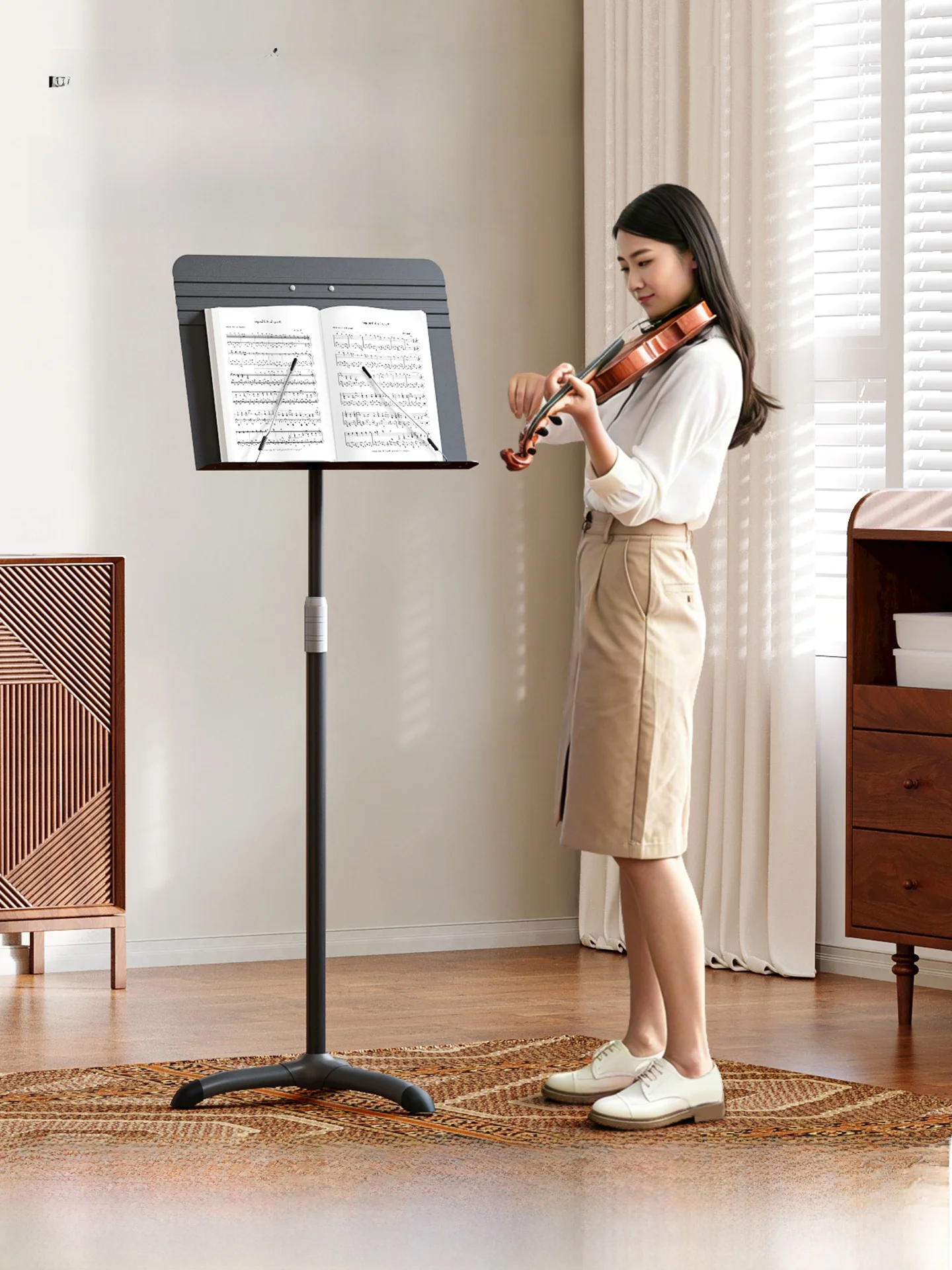 ptnoka-support-de-musique-portable-pour-guitare-guzheng-violon-table-de-partitions-professionnelle-pour-conducteur-support-de-chanson-hauteur-reglable