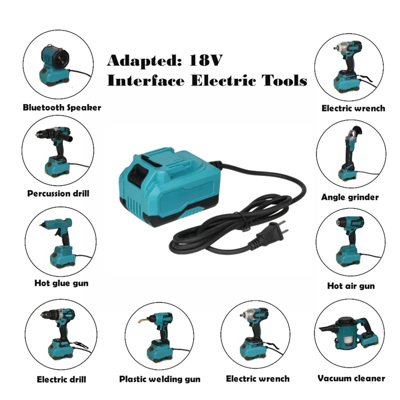 ABFU-For 18 فولت واجهة أداة كهربائية متوافقة التيار المتناوب 110 فولت إلى 20 فولت/25A تيار مستمر محول الطاقة أداة لاسلكية الولايات المتحدة التوصيل #6