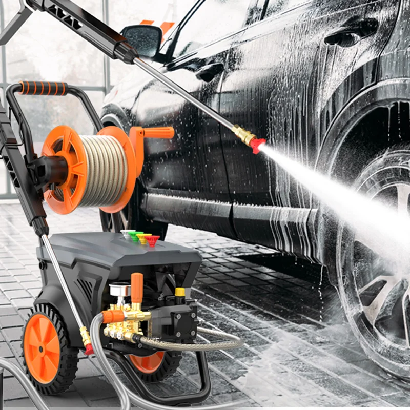 Automatic Household 300bar Cordless High Pressure Water Gun Plug In Powered Car Washer Machine Portable Car Wash Gun