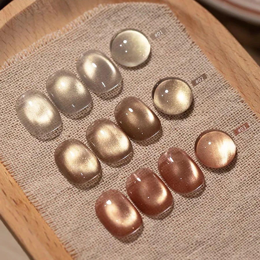 WS 10ML Herfst en Winter Nagels Best Verkopende Li Ge Retro Champagne Goud Glazen Kraal Maanlicht Cat Eye Magneet Gel nagellak Nagels