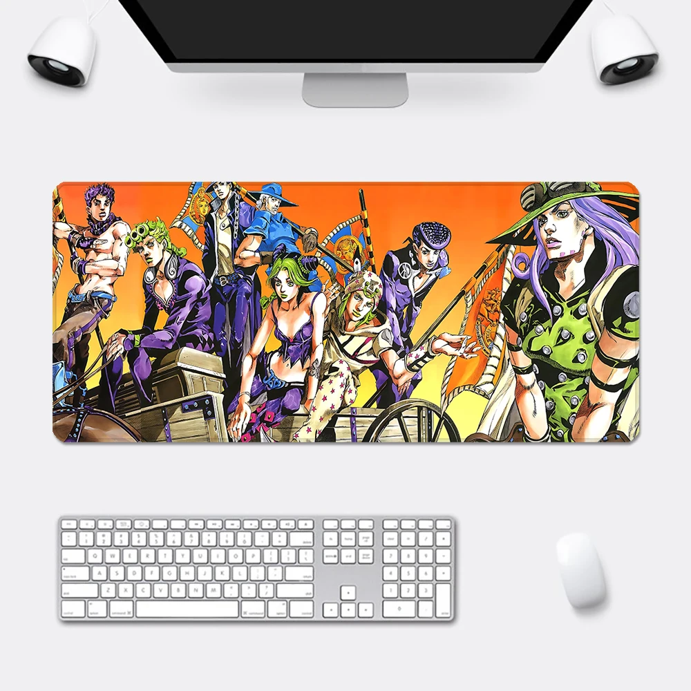 JoJo's Bizarres Adventures Mousepad HD Printing Computer Gamers Locking Edge Non-slip Mouse Pad XXL90x40cm Keyboard PC Desk Pad