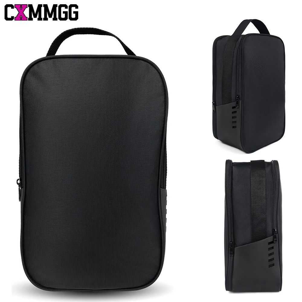 

1PCS Soccer Cleats Bag w/Trolley Sleeve,Durable Oxford Shoe Pouch for Travel Sports.Fits Golf & Soccer Boots, Men Women (Black)