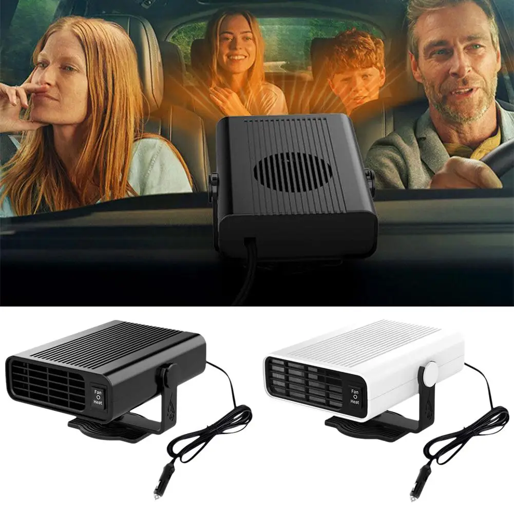 Winter Car Heater Fan 12V/24V 200W Electric Cooling Auto Defroster Heating Defogging Heater Demister Anti-Fog Car Windshiel S1C0