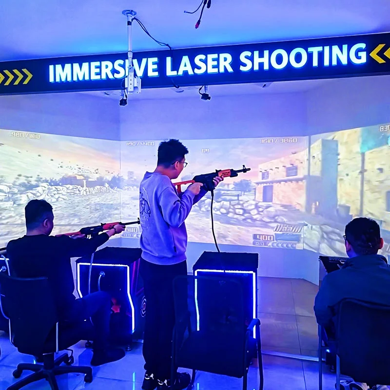 Commercial AR Immersive Shooting Interactive Projection Wall Game Virtual Simulator for Indoor Playground