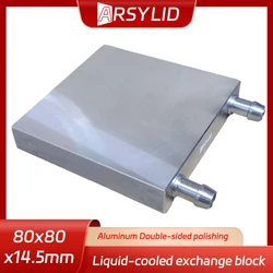 80x80x15mm Water-cooled Exchanger Aluminium Water Cooling Waterblock Heatsink Block Liquid Cold For CPU GPU 120mm 160mm 200mm