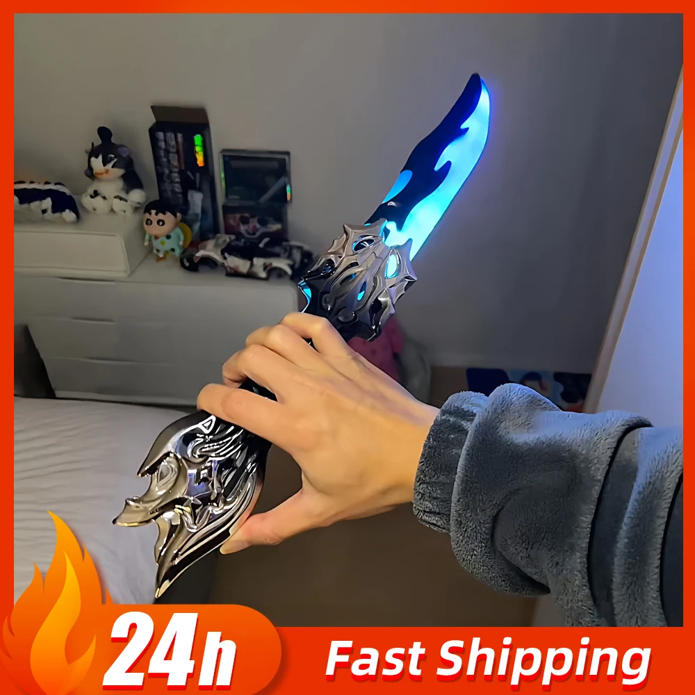 

Лазерный меч-игрушка Thunder Double-Edged Sword: крутая светящаяся складная модель оружия, реквизит для косплея, светящийся меч, подарок на день рождения для мальчиков