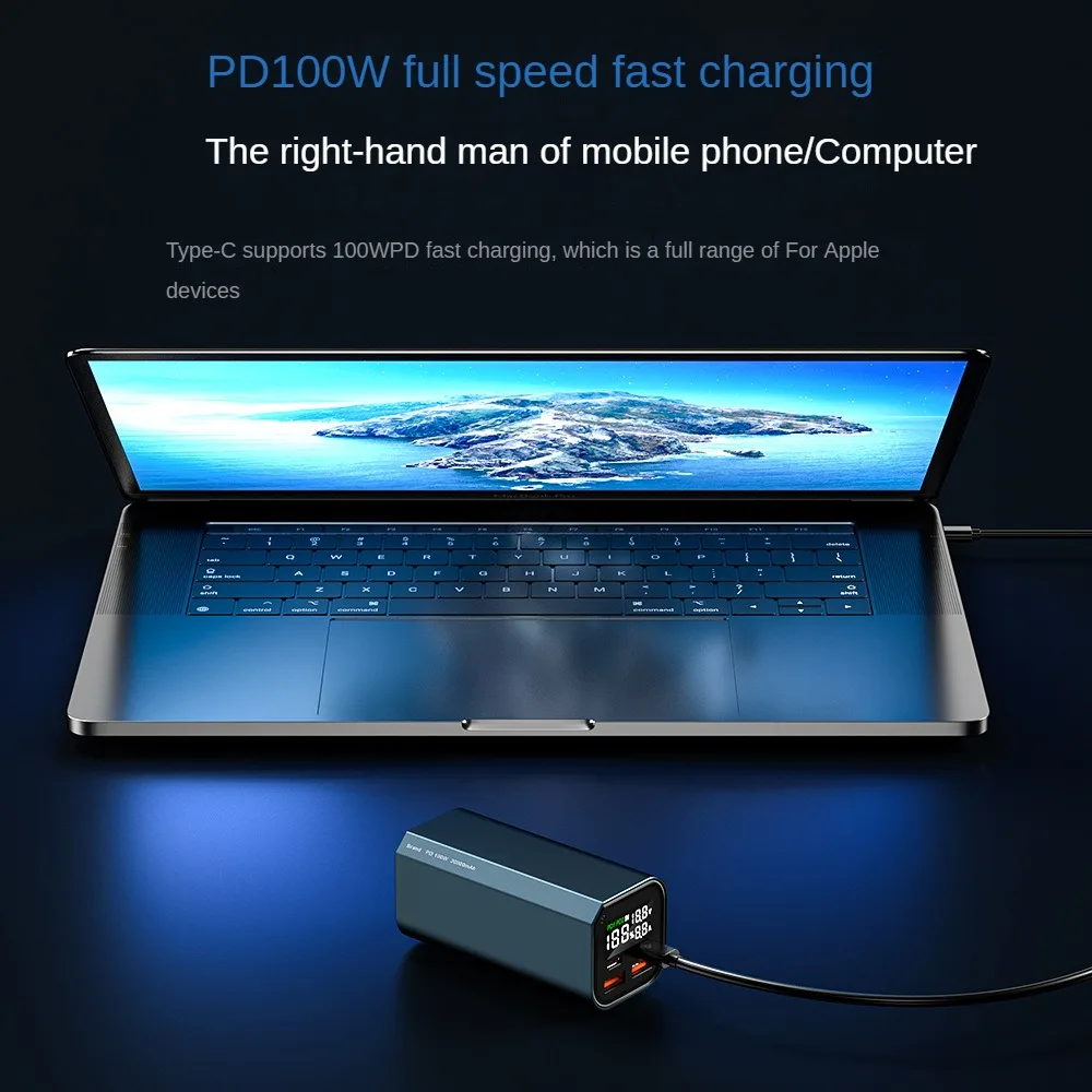 PD100W Fast Charger Power Bank 20000mAh External Battery Charger For Smartphone Laptop Tablet iPhone notebook Xiaomi Type C