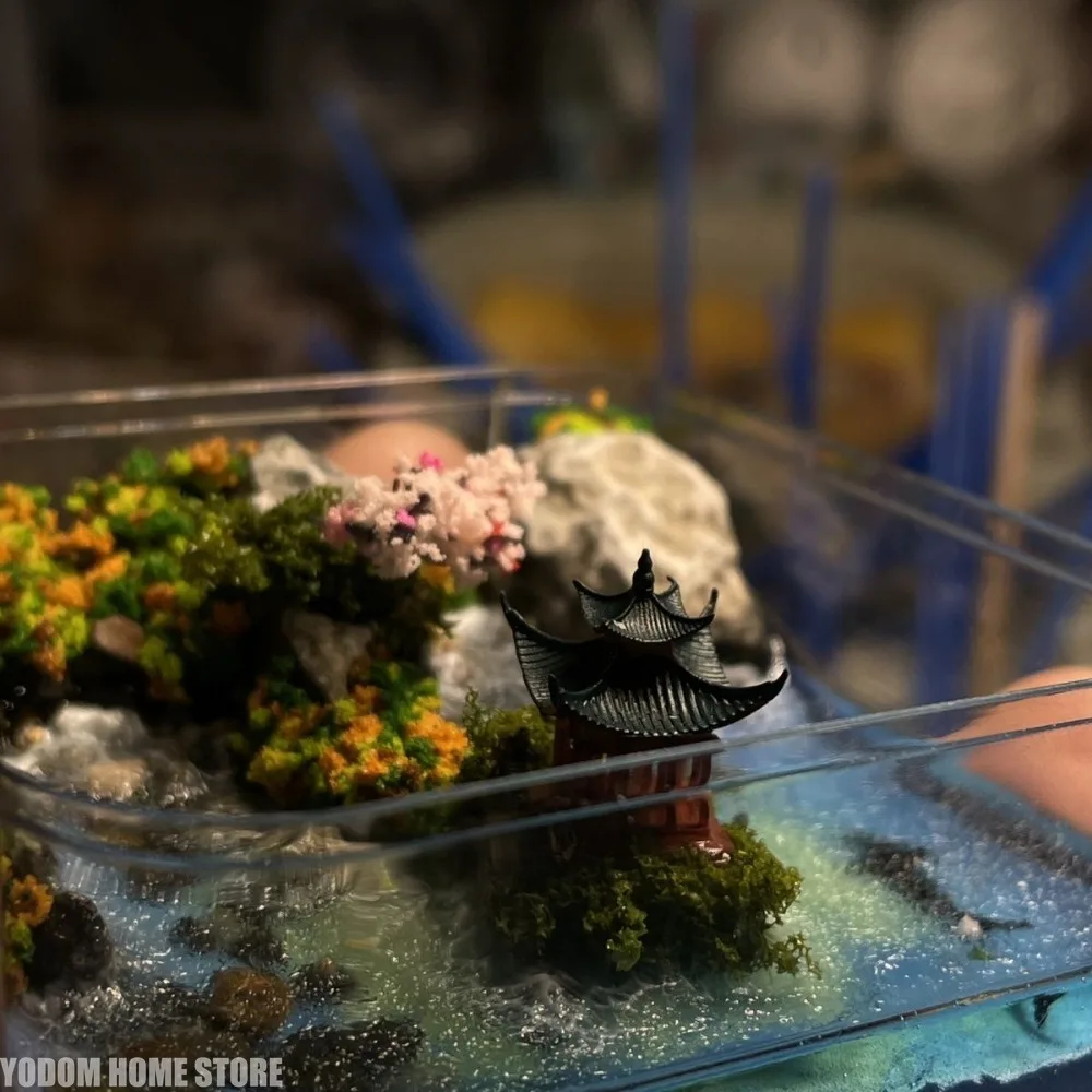 Miniature Pocket Island Landscape Exquisite Creative Gift Model Moss Artificial Simulation Landscape Home Furnishings