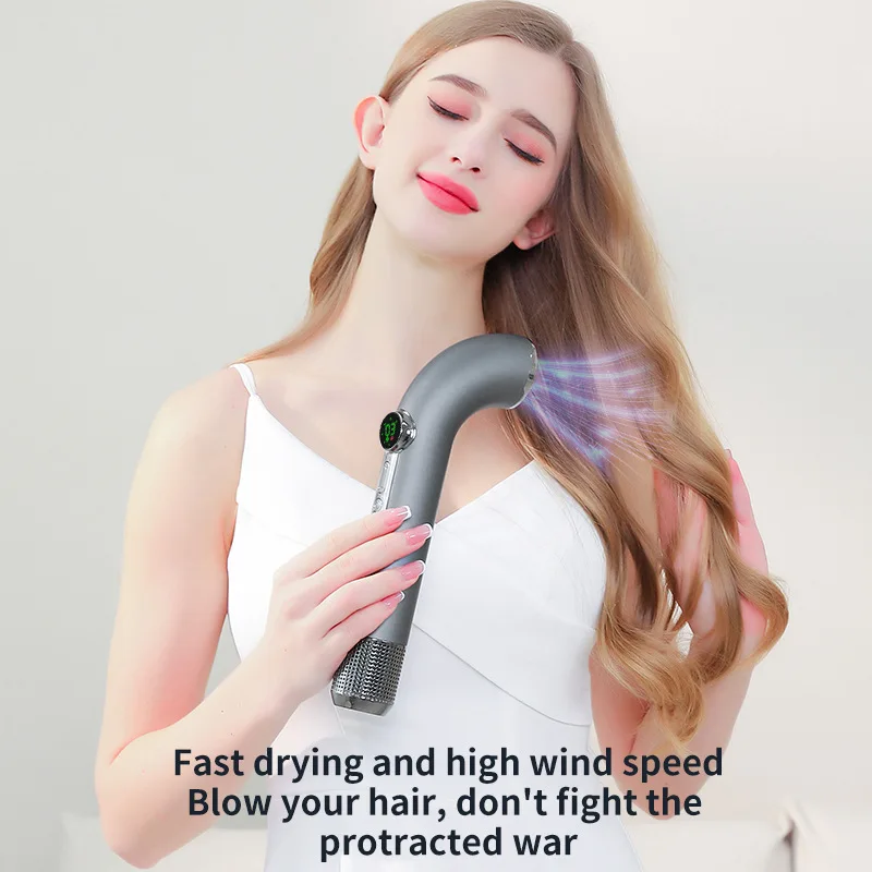 110000 RPM Wireless High-speed Hair Dryer USB Digital Display Constant Temperature High Wind Force Hair Dryer Home Dormitory