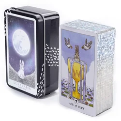 Luna Lapin Tarot Lucid Dreams Beginners Del Toro Tarot in Tin Metal Box 78 Cards Gilded Edge Guidebook Deck Tarot in Wonderland