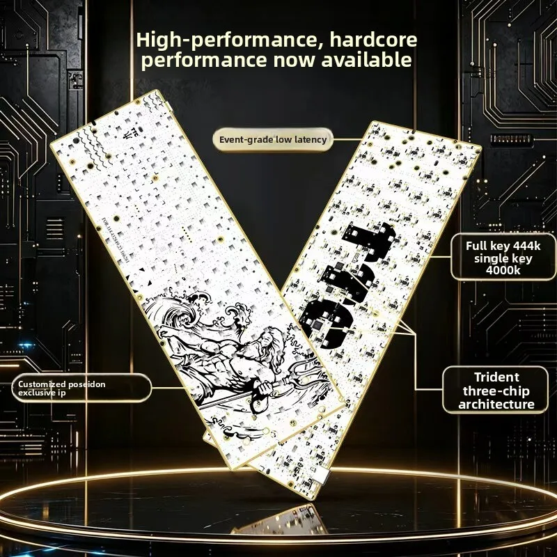 TTC Trident60/63 PCB Control Board High Performance Tri MCU Chip 0.08ms Esports Event Level Low Latency 8k Keyboard Accessory
