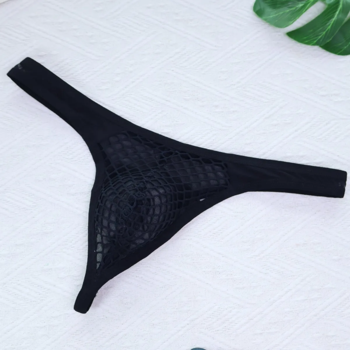 الرجال شبكة شير ثونغ تنفس شبكة صيد السمك مثليون جنسيا مثير الانتفاخ T-الظهر الملابس الداخلية شفافة العشير g-سلسلة للبالغين المثيرة ارتداء #3