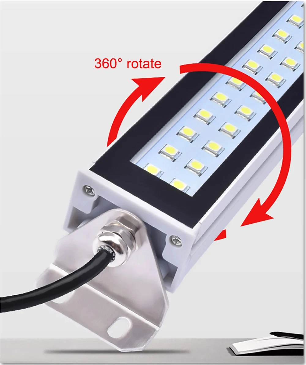 LED Industrial Lamp IP67 Waterproof Oil-proof Dust-proof Workshop CNC Industrial Lamps AC100-230V Leds Machine Work Tool Lights