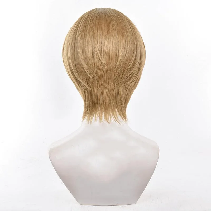 Peruca masculina de cabelo curto loiro anime GINTAMA Okita Sougo
