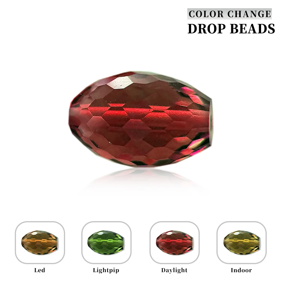 Bocarman Color Changing Rice Beads 6x9mm 7x10mm Lab Created Sultanite Loose Stones  20-100pcs Bulk Wholesale Jewelry Making DIY