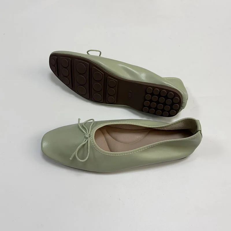 Plus Size 43 Modische Weiche Slip-On Schuhe für Damen, Lässige Ballerinas mit Schleifenknoten, Damen Tanzschuhe, Neu – Detail 10
