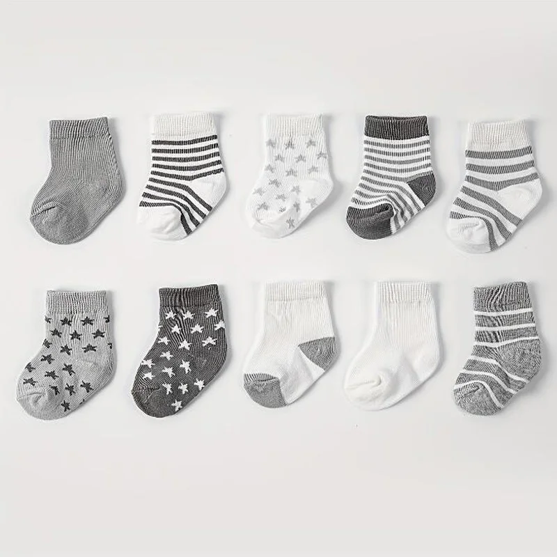 

5 pairs/lot New spring and autumn star striped baby socks