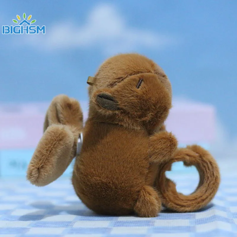 Lovely Capybara Doll Wristband Animal Slap Snap Wrap Wrist Bracelet Plush Stuffed Animal Kawaii Hand Ring Kid Funny Toys