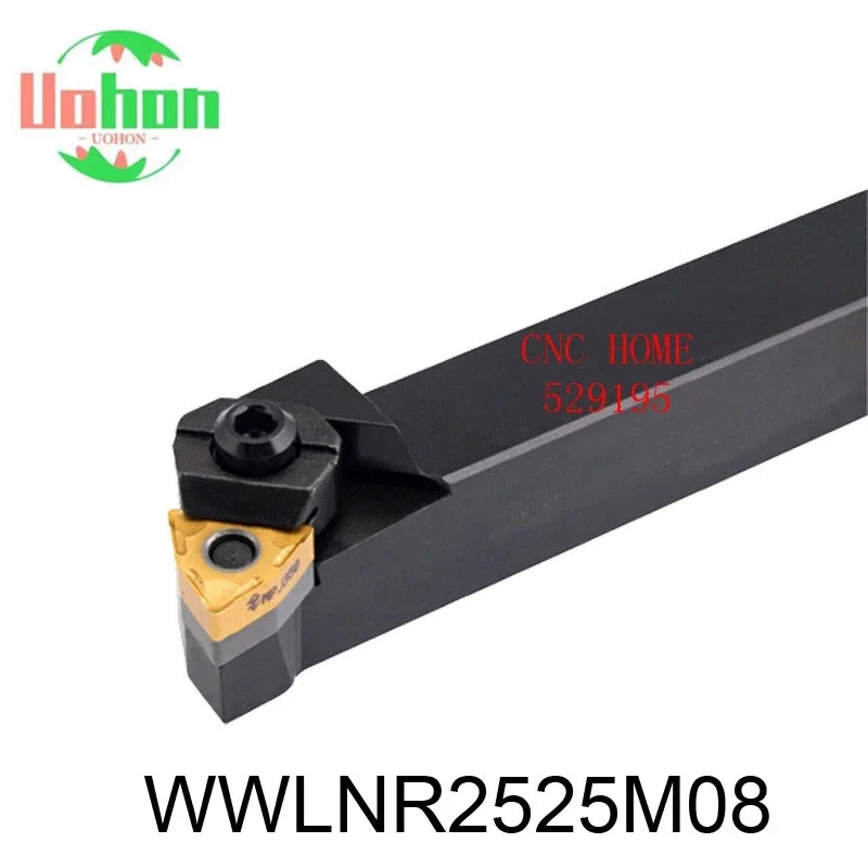 

WWLNR WWLNR2525M08 WWLNL2525M08 Lathe Cutter External Turning Tool Holder WNMG080404-HM NC3020 Carbide Inserts CNC