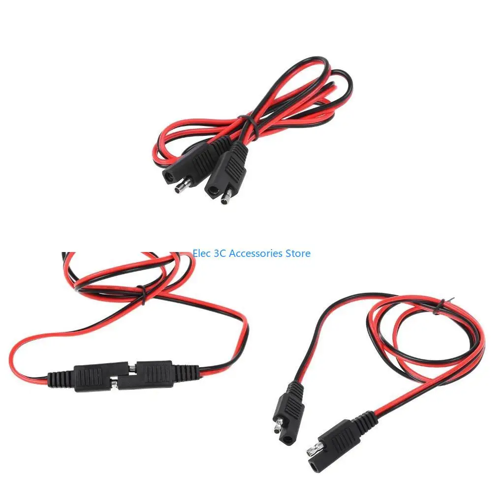 Y51A SAE Plug to SAE (Female and Male) Adapter Cable with SAE Adapter for Solar Panel