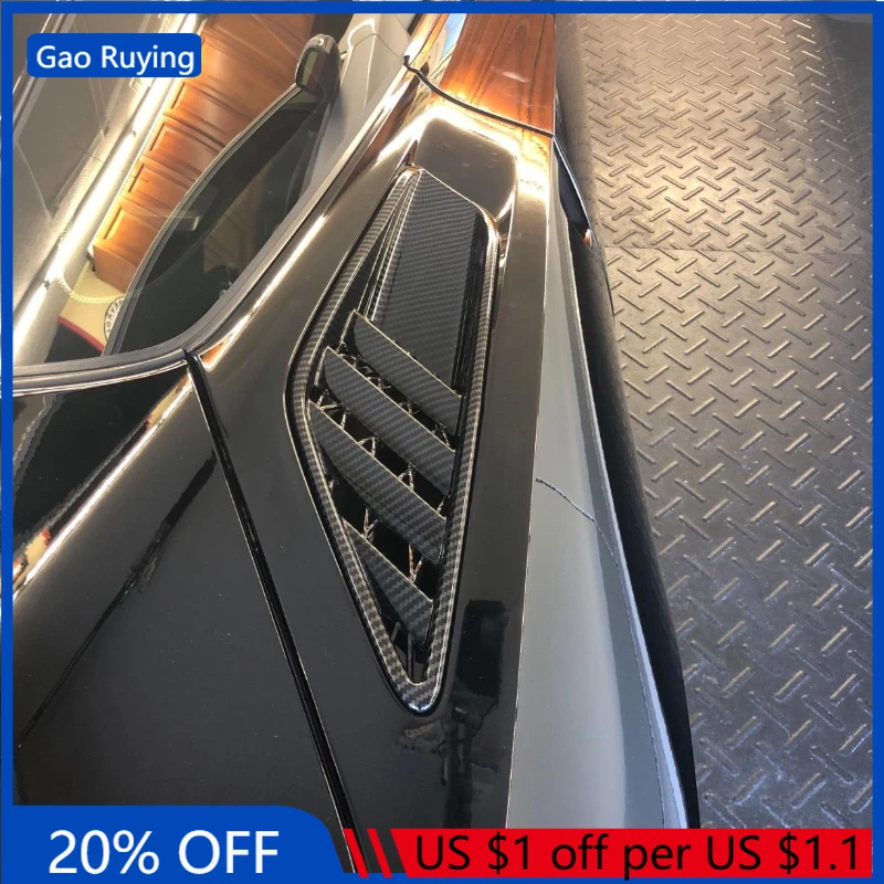 

Gao Ruying For Chevrolet Corvette C7 2014-2019 ABS Carbon Fiber Rear Side Fender Body Vent Cover Trim Car Accessories