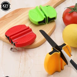 Mini Knife Sharpener Rough and Delicate Double sided Sharpener Portable Ceramic Sharpener Pocket Outdoor Camping and Hiking