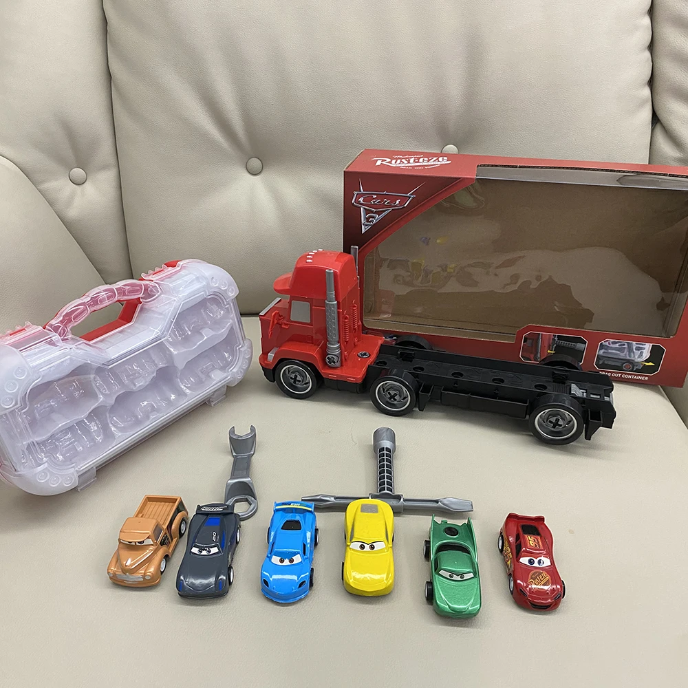 Disney Pixar Cars Set Lightning Mcqueen Figures Jackson Storm Mack Uncle Truck Pull-Back Cars Model Doll Children Toy For Gift