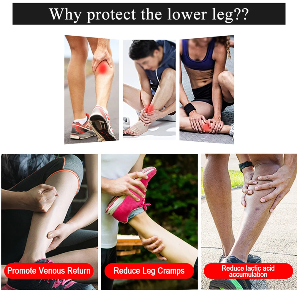 Calf Compression Sleeve - Leg Compression Socks for Shin Splint, Calf Pain Relief - Men, Women - Calf Guard for Running, Cycling