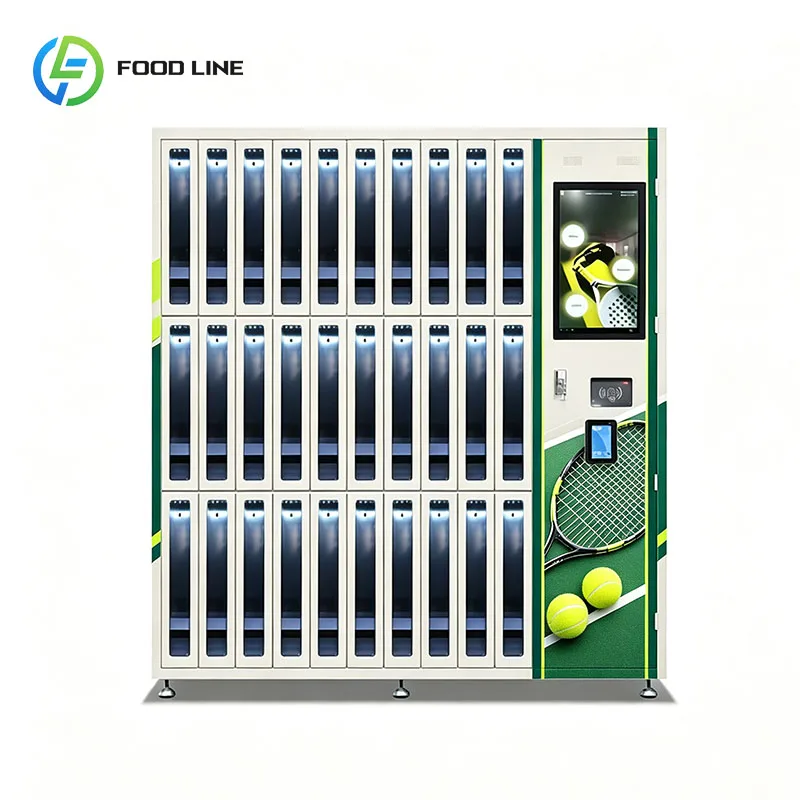 Tennis Sports Vending Machine Tennis Racket Kiosk Ball Tube Dispenser Equipment Self Service Customized