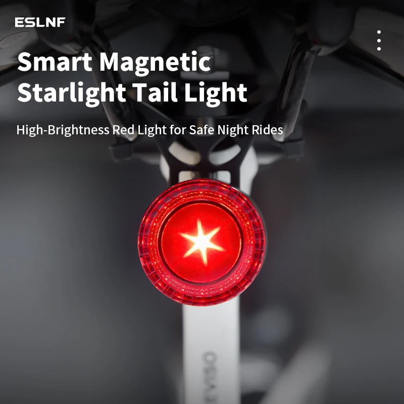 ESLNF Bicycle Warning Light Bicycle Taillight Intelligent Sensing Magnetic Attachment Design For MTB And Road Bicycle New