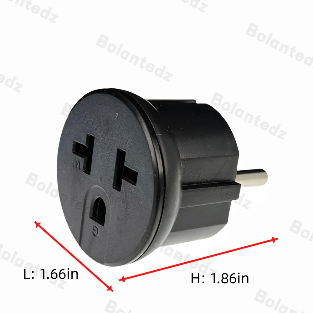 Bolantedz 16A250V Germany France Korea EU 4.8mm Plug to Nema 5-15R 6-15R 5-20R 6-20R Socket Outlet T Blade Female Adapter