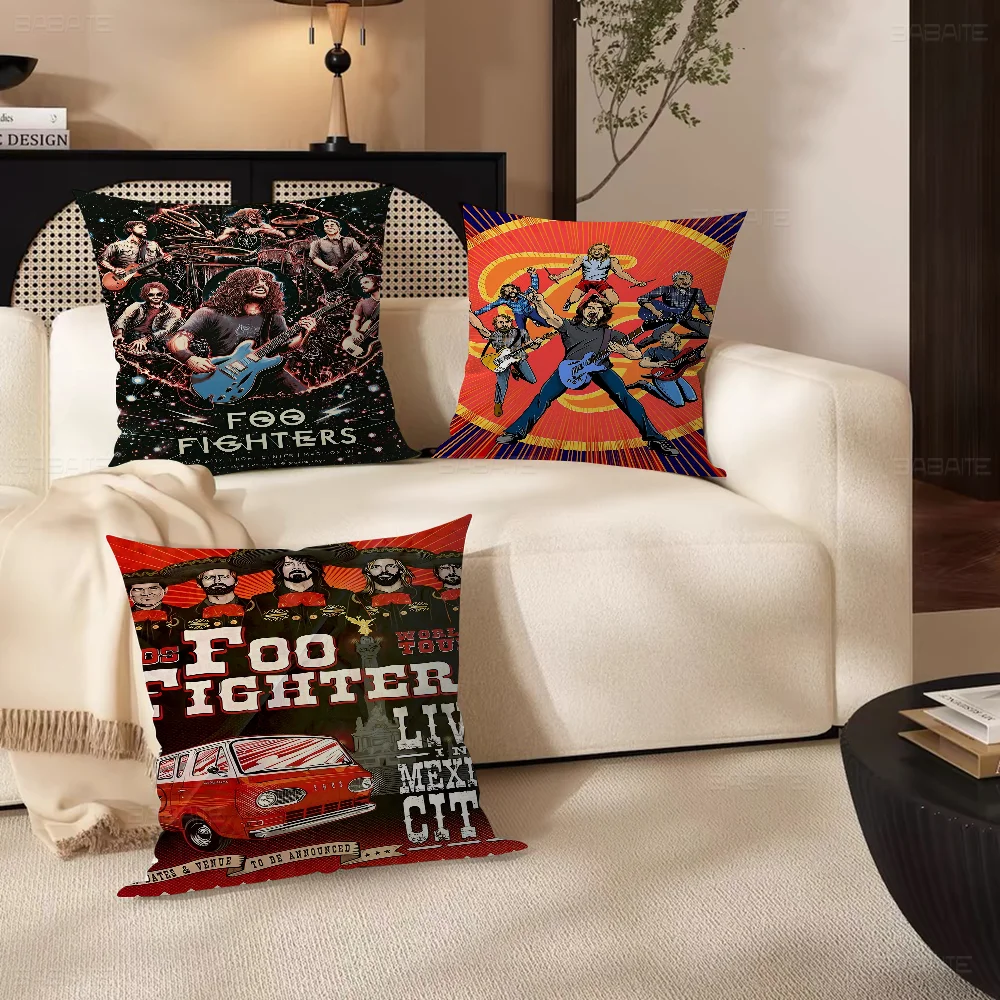 

F-Foo F-Fighters Comic Pillow Cushion Cover Pillowcase Living Room Sofa Home Decor Customized