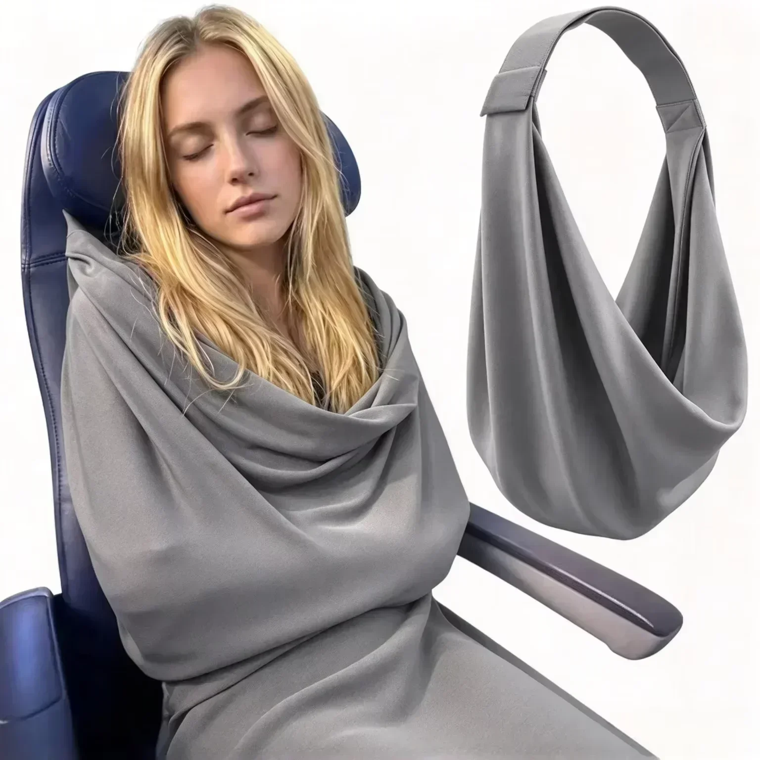 New grey 3-in-1 Adjustable EyeMask Airplane Sleep Support System Travel Pillow Multi-Use Office And Home car Comfortable Pillow