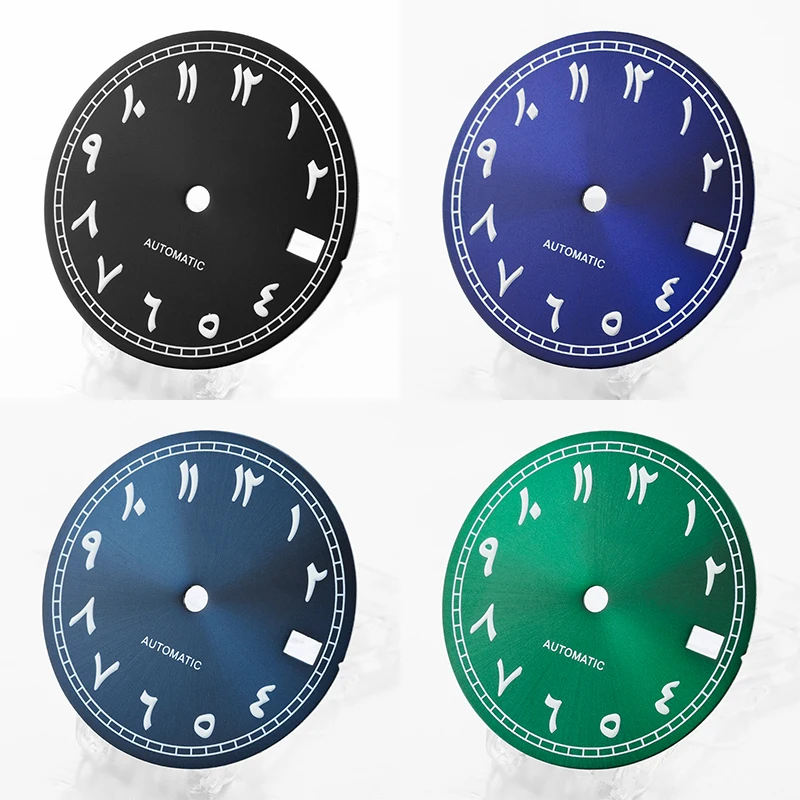 NH35 dial S dial 28.5mm diameter Arabic numerals sunray calendar fit for NH35/36 movement watch modification accessories