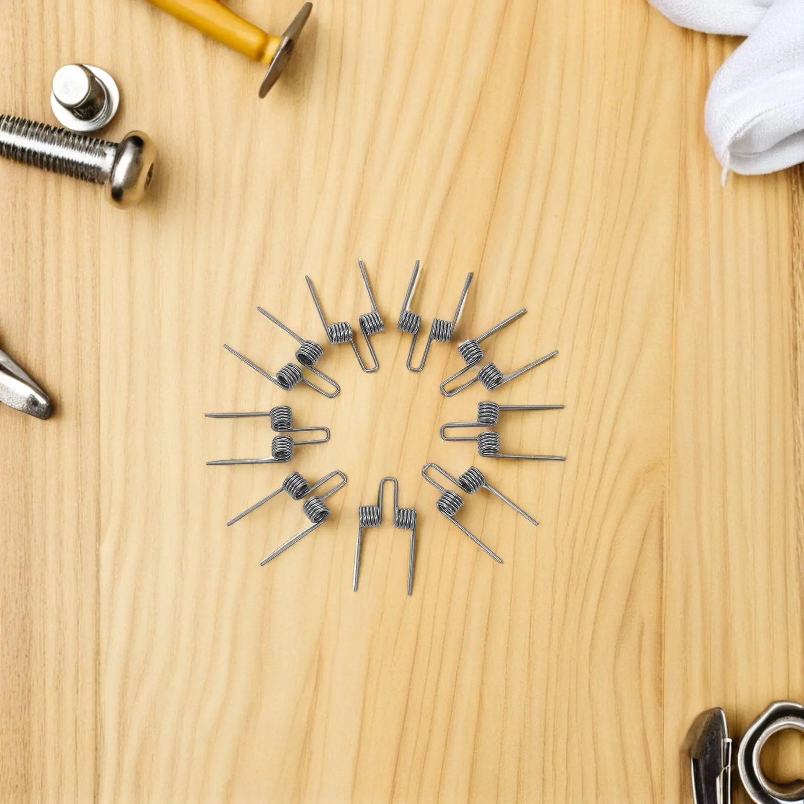9Pcs Stainless Steel Double Torsional Springs Strong Metal Springs for Light Fan Base Replacement Repair Small Appliance Parts