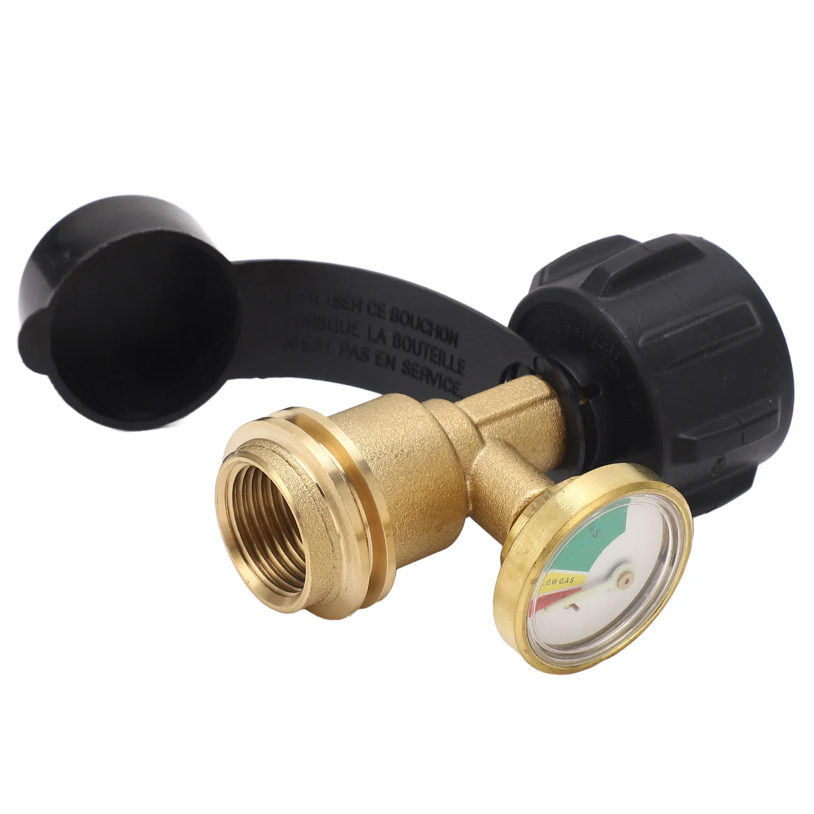 Propane Tank Gas Gauge Leak Detector Level Indicator Pressure Meter Universal Adapter for RV Camping Barbecue Oven