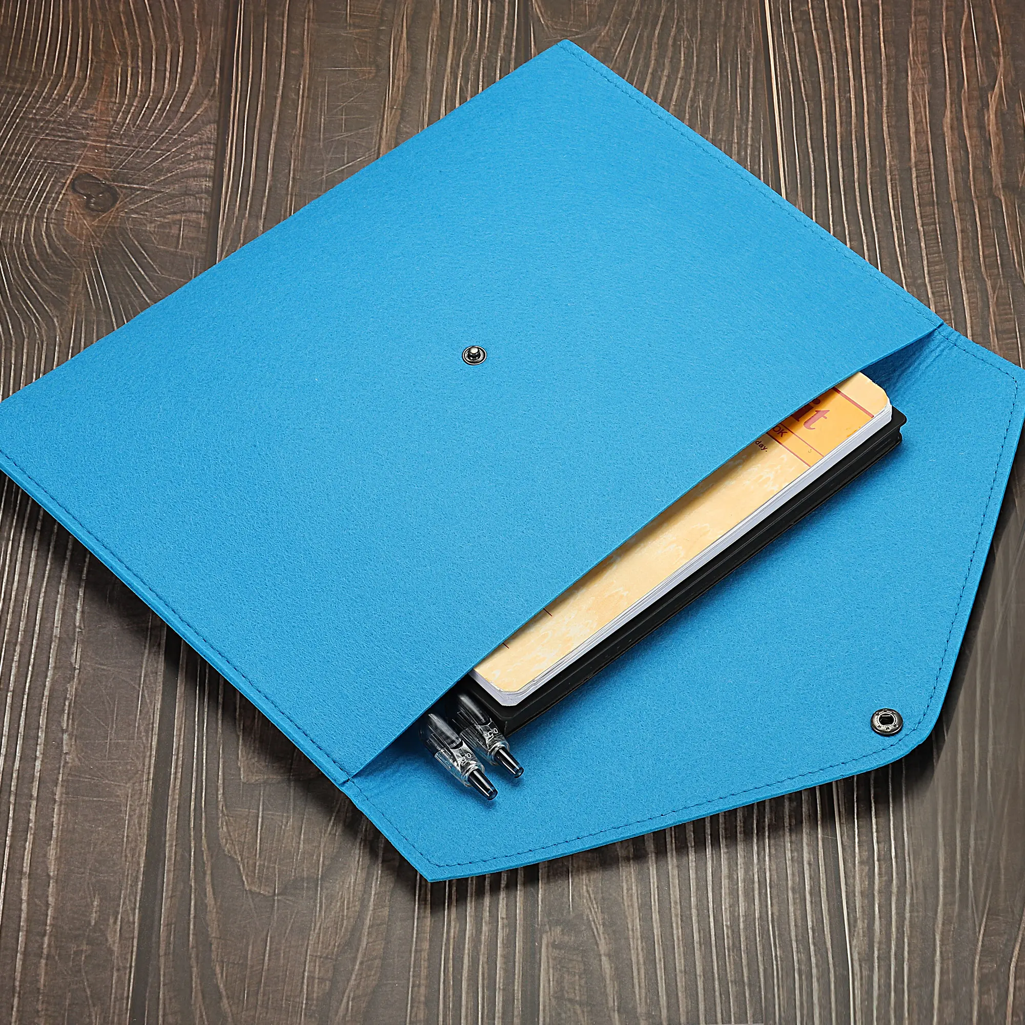 2Pcs File Bag Felt Folder A4 Envelope Document Storage Pouch Organizer Felt File Folders for Office Business Stationary Supplies