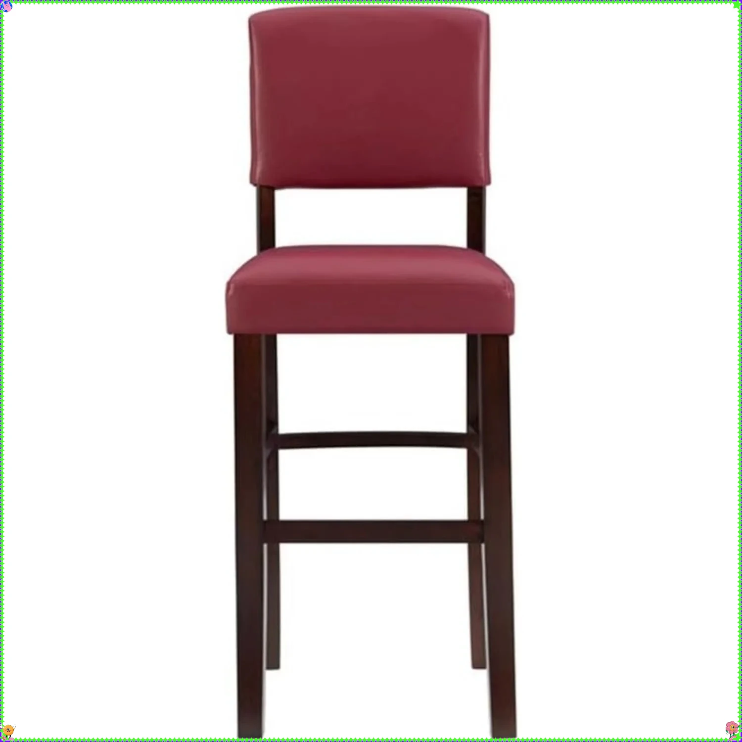 Tabouret de bar bordeaux de 30 pouces - Tabouret de bar robuste de 17,75 x 19,5 x 44,8 pouces - Tabourets de comptoir ergonomiques pour restaurant