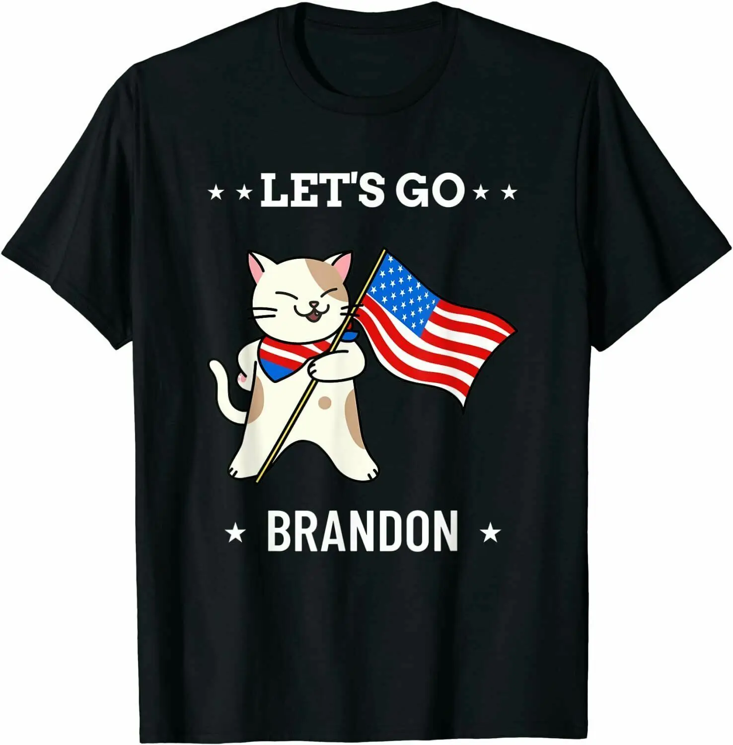 

Lets Go Brandon Shirt Funny Cat Shirt Let's Go Brandon T-Shirt Black Funny