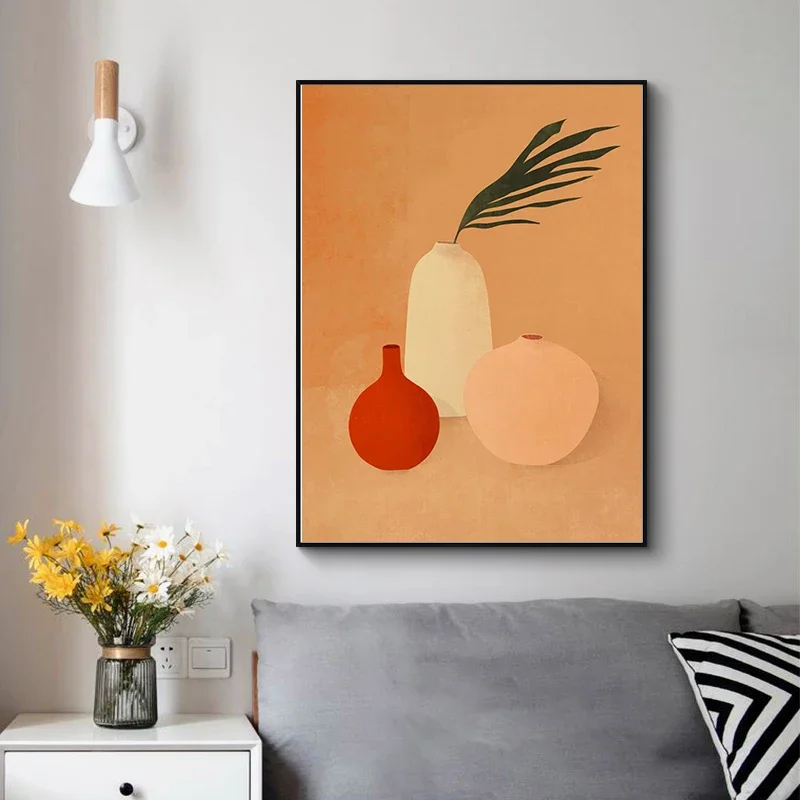Bohemian Minimalist Character and Cat Leisure Posters Prints Canvas Painting Wall Art Picture Living Room Bathroom Home Decor
