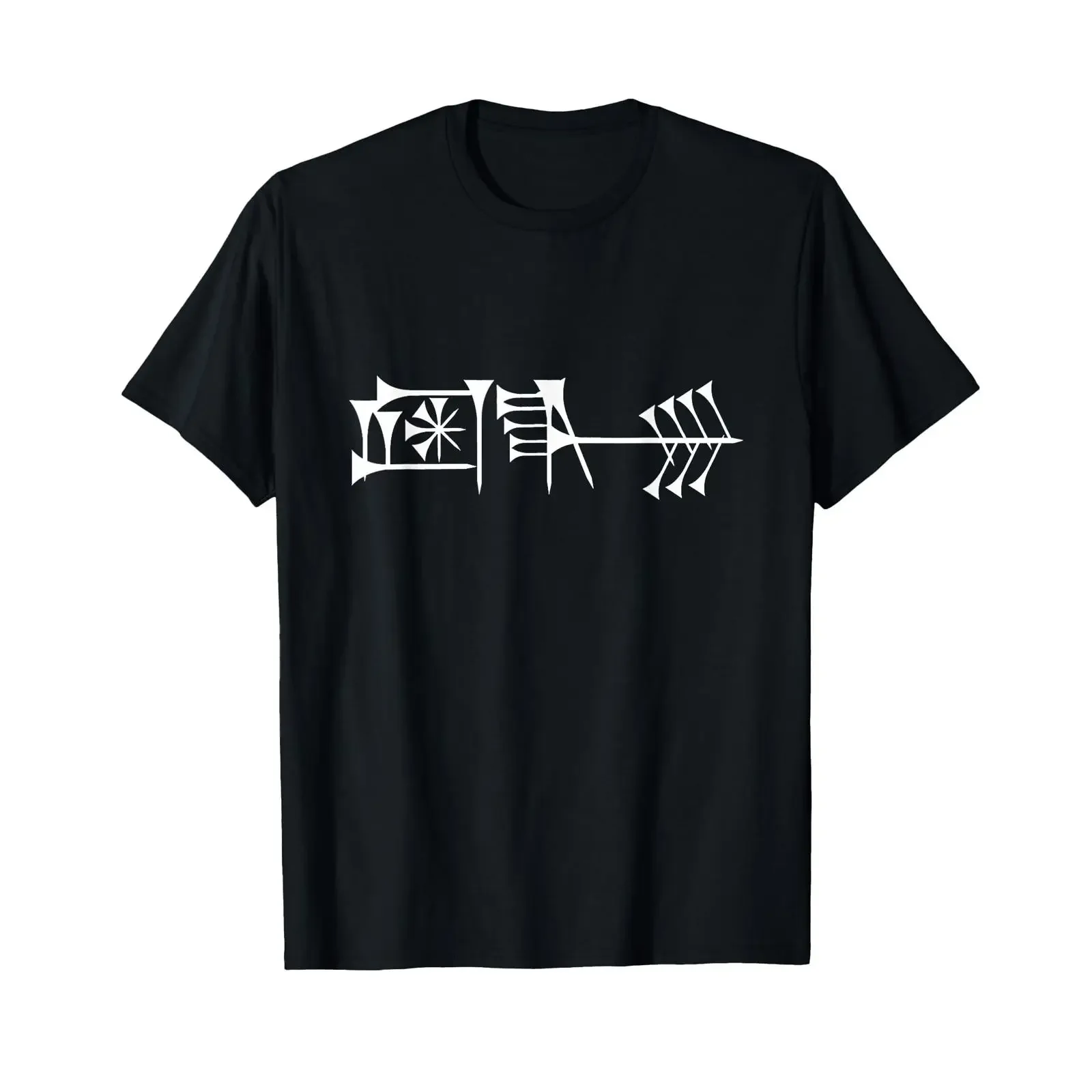 Liberty Fund logo by ancient Sumerian language T Shirt vintage Washed streetwear graphic Versatile Casual Stretched