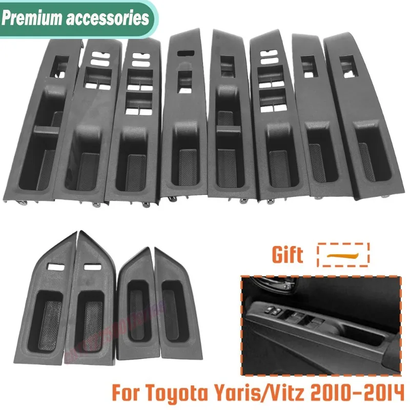 For Toyota Yaris Vitz 2010-2014 Car Window Switch Control Panel Armrest Upper Panel Cover Replacement Armrest Door Panel