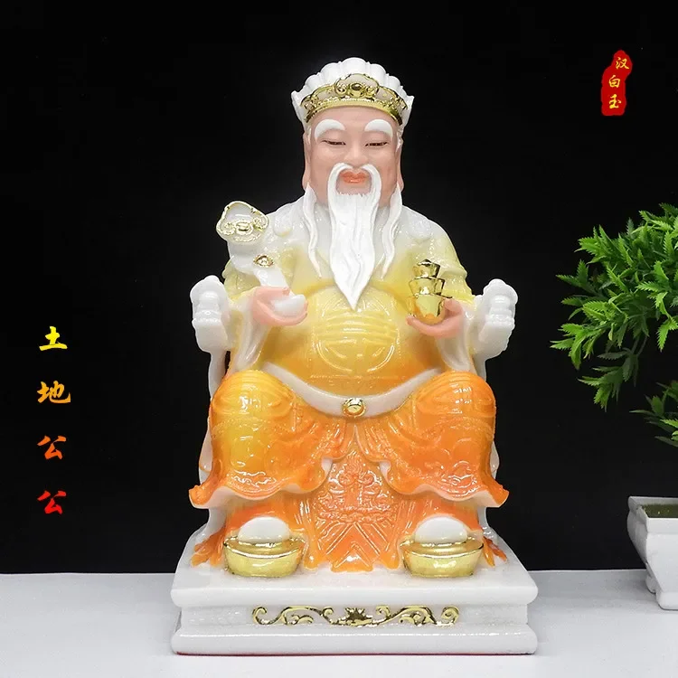 Antique White Marble 12 Earth God Statues - Ancient Chinese Fortune and Virtue Deities Set with Sacred Power