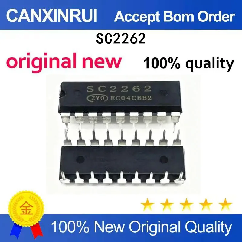 (5-100 Pieces) New original SC2262 direct insertion DIP-18 wireless transceiver chip remote encoder chip