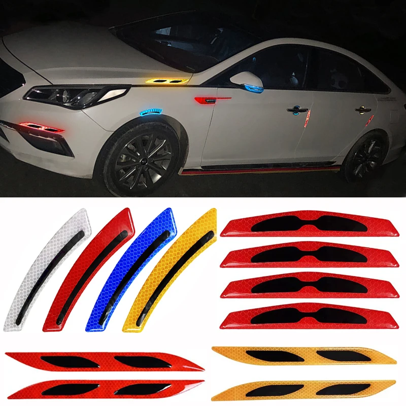 

Reflective Car Sticker for Bumper Door Wheel Brow Anti-scratch Protective Stickers Car Body Anti-collision Night Warning Sticker