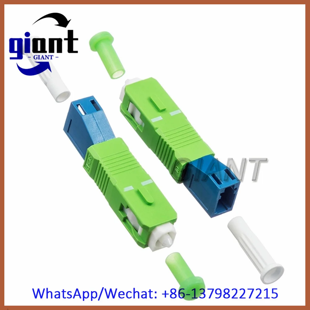 10pcs/Lot! SC/UPC APC Male to LC UPC Female SM Simplex Plastic Connector Hybrid Fiber Optic Adapter Connector