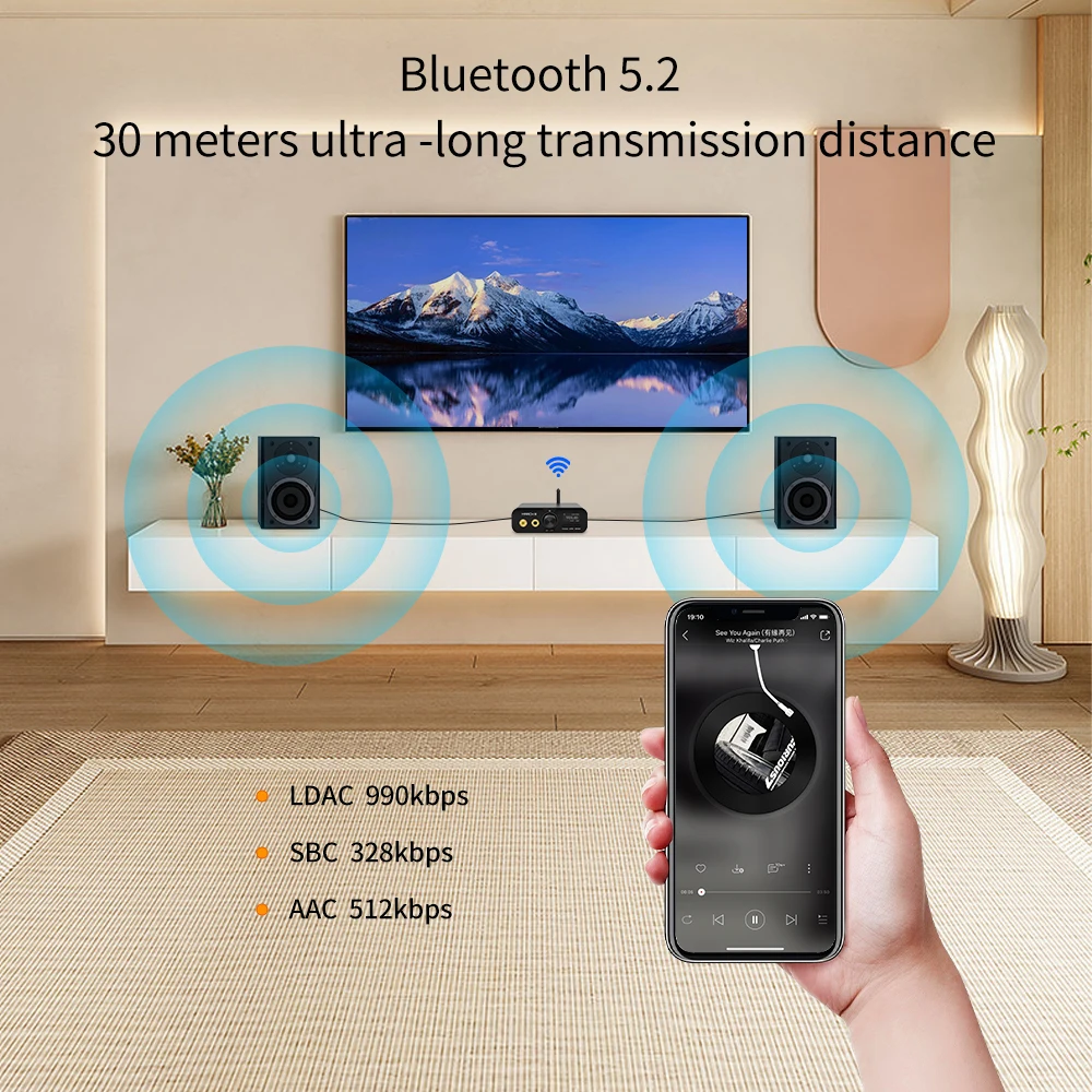 Templotec M3 marzo III HiFi USB DAC Bluetooth 30m adattatore ricevitore Audio amplificatore per cuffie 4.4/3.5mm RCA, uscita ottica Coaxila