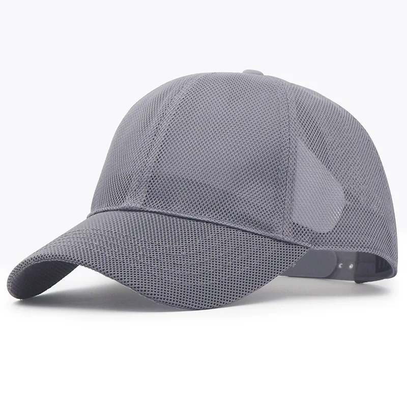 Breathable Full Hole Mesh Men Baseball Cap for Big Head Trucker Hat Big Size Adjustable Hat Premium Quality