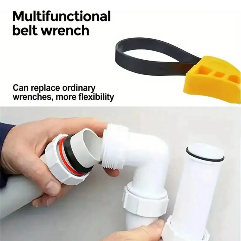 B50C 3Pcs Multifunctional Belt Wrench Wrench Bottle Opener Auto Repair Filter Dual-Purpose Wrench